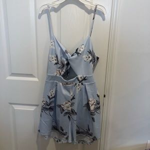 Blue Floral Romper